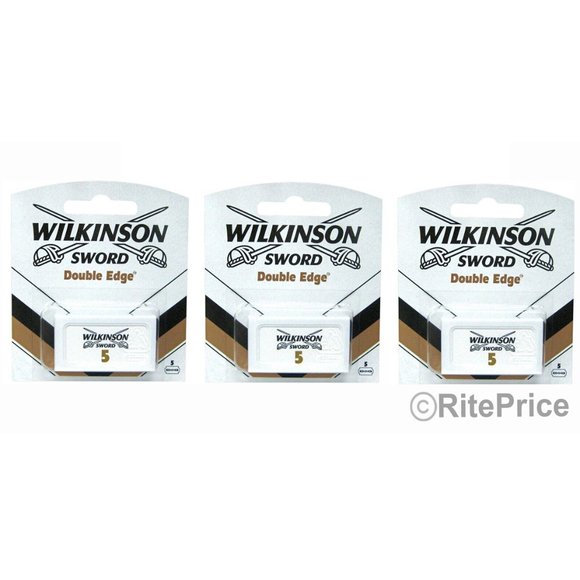 15 Blades (3 Pack) Wilkinson Sword Double Edge Stainless Steel Safe Razor Blades - Picture 2 of 6